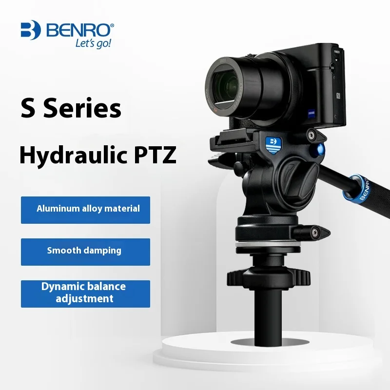 Benro S2 S4 S6 S7 S8 Pro Video Heads Aluminum Hydraulic Head For Video Tripod QR4 Quick Release Professional PTZ