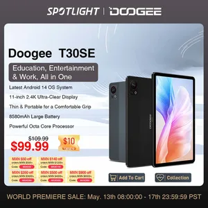 World Premiere DOOGEE T30SE Tablet Android 14 T606 Octa Core 11" 2.4K TÜV Certified 9GB(4+5) 128GB 8580mAh Quad Speakers Tablet