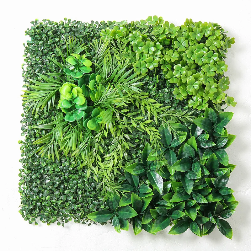 50x50CMNewGreenFakePlantWallDecorationWeddingFlowerWallLawn