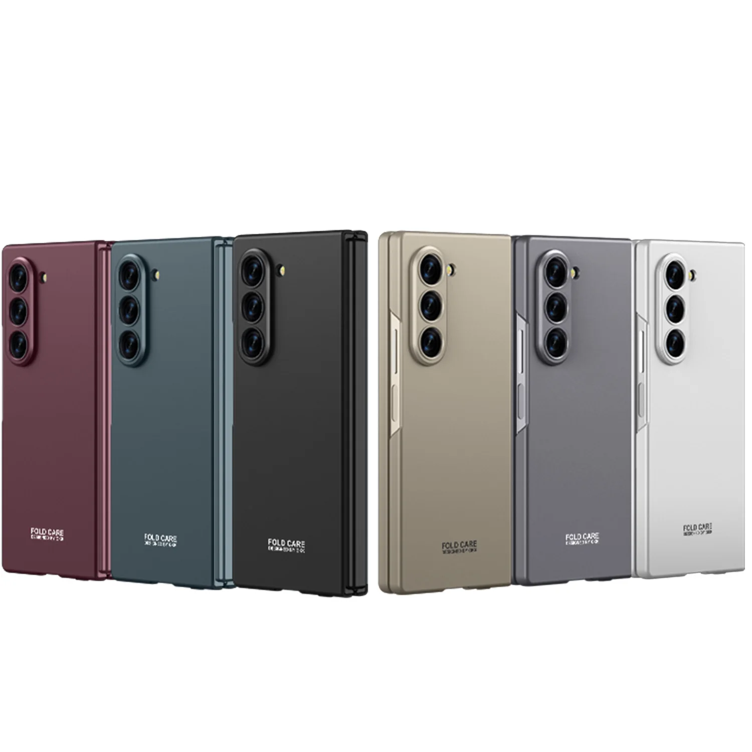 Matte Skin-Friendly Ultra-Thin Shockproof Folding Hard Back Cover Case