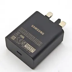 Samsung 60W PD Super Fast Charger with UK Plug - Black - Charger Only