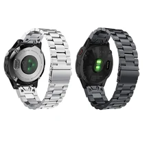 

For Garmin Fenix 6 6S 6X 5X 5 5S 3 3HR Forerunner 935 945 26mm 22mm 20mm stainless steel quick release strap metal bracelet