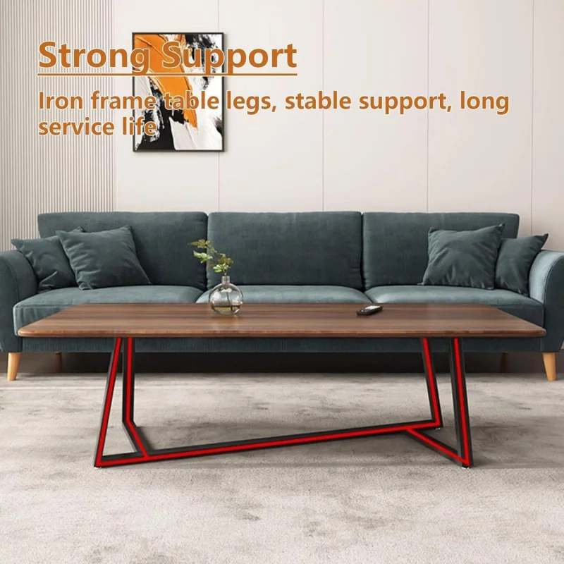 طاولة قهوة مستطيلة لغرفة المعيشة، طاولة مركزية حدي...