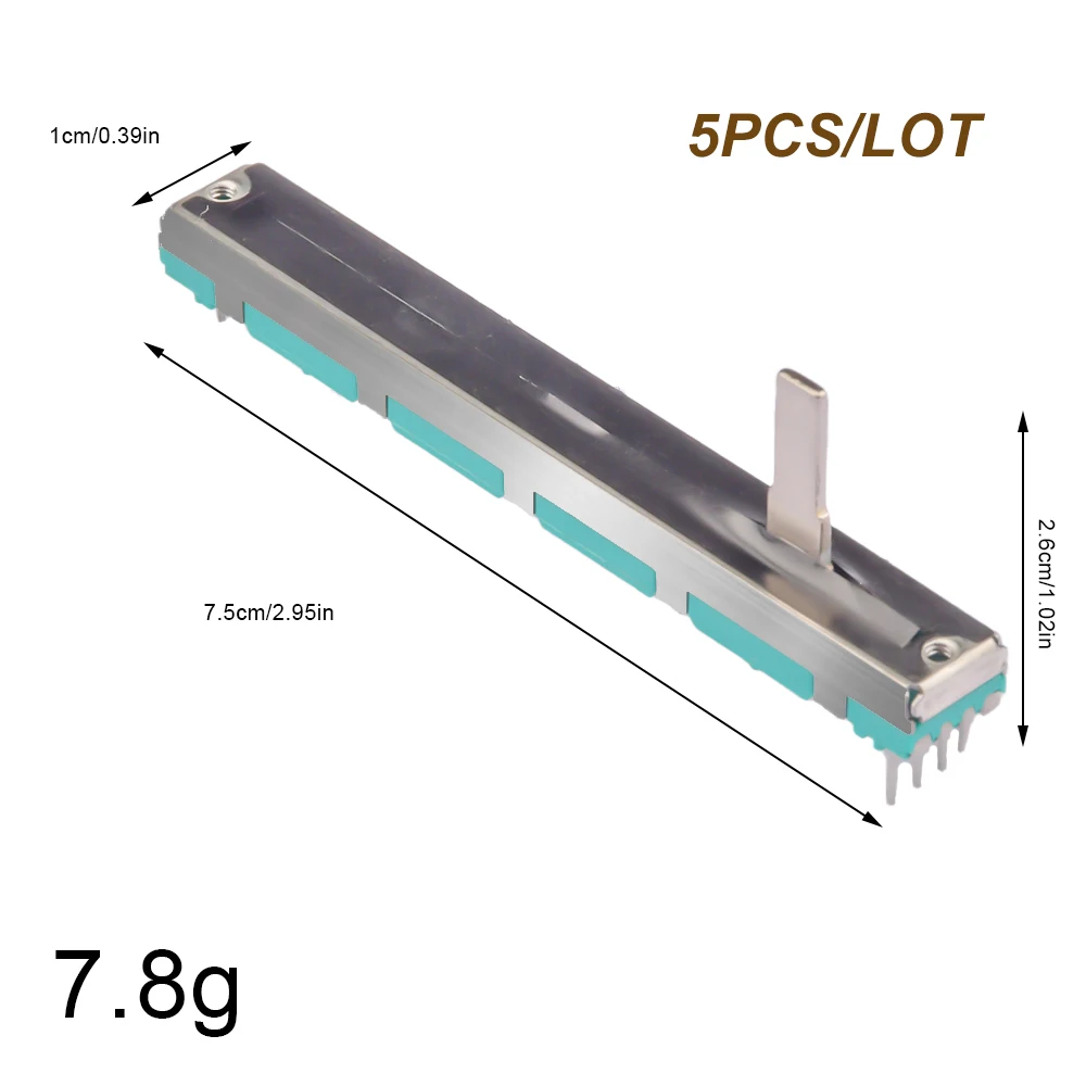 5PCS/Lot Slide Potentiometer Resistor B103 10K Ohm Slide Potentiometer Double Linear 10K Potentiometer