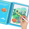 Children's Magic Water Drawing Book Reusable Coloring Cartoon Early Educational Montessori Toys for Kids Magical Graffiti Board 3