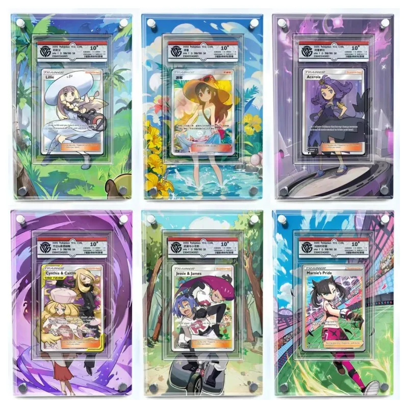 

Pokemon DIY Acrylic Misty Rosa Marnie Lillie Erika Acerola Caitlin ACG Anime Game Collection Card Brick Gifts for Friends