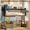 Storage Rack Above Kitchen Sink Cutlery Storage Cabinet Multi Functional Dust-proof Belt Cabinet Door Bowl Tray Drain Rack 1