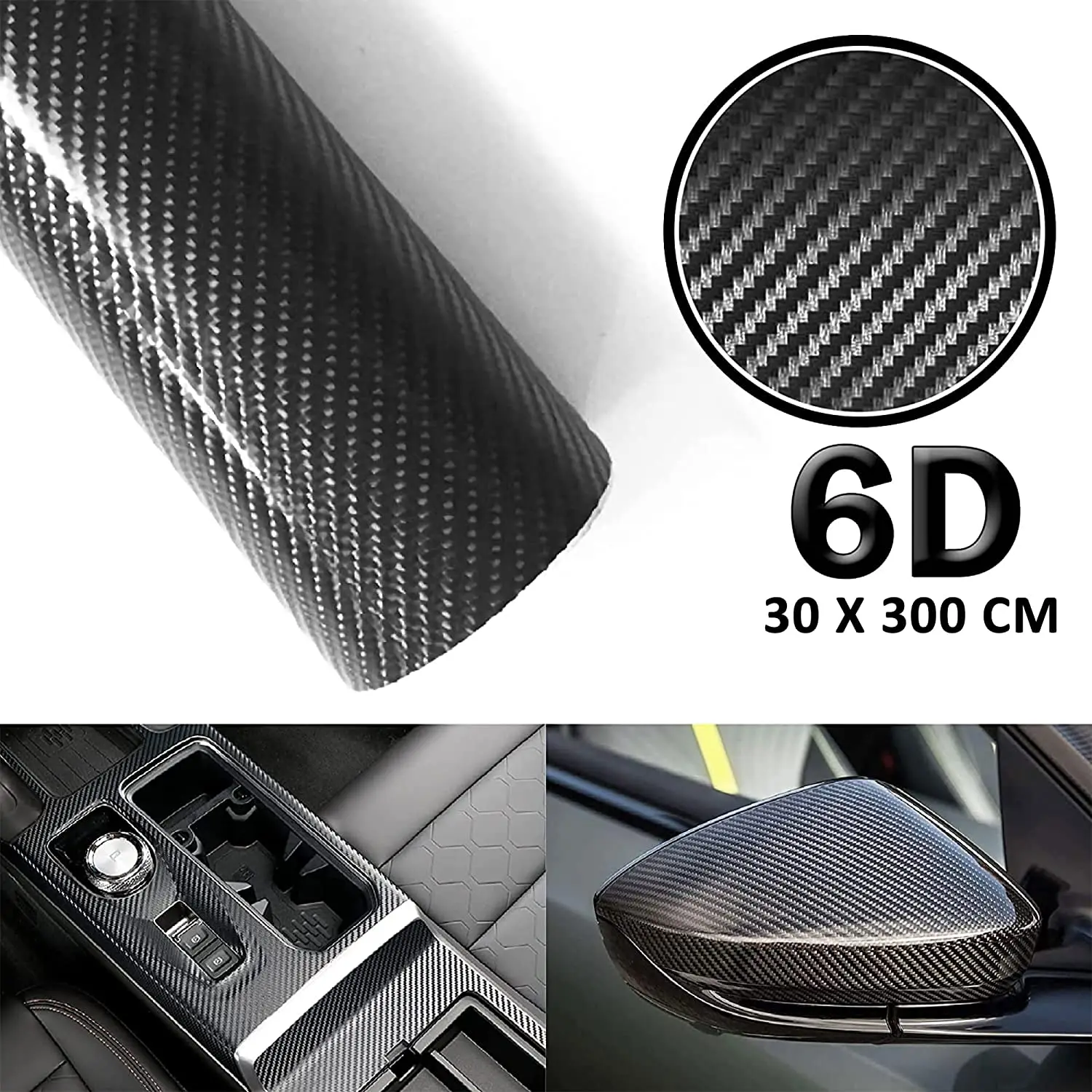 

3D/5D Automobile Carbon Fibre Vinyl Wrap Car Body Color Changing Film High Brightness Stereo Motorcycle Refitting Film 50*150CM