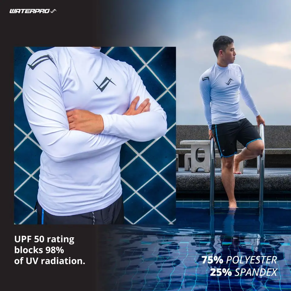 WATER PRO Rash Guard Man UPF 50+ Scuba Diving Water Sports Free Diving Surfing