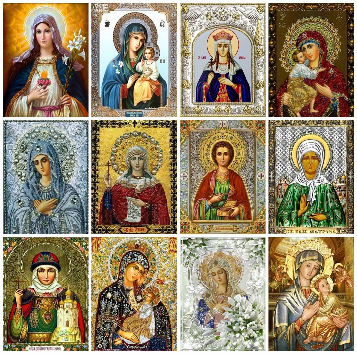 Huacan Diamond Painting Icons Art Kits Full Square/Round Diamonds Embroidery Religion DIY Decorations Home diamond painting