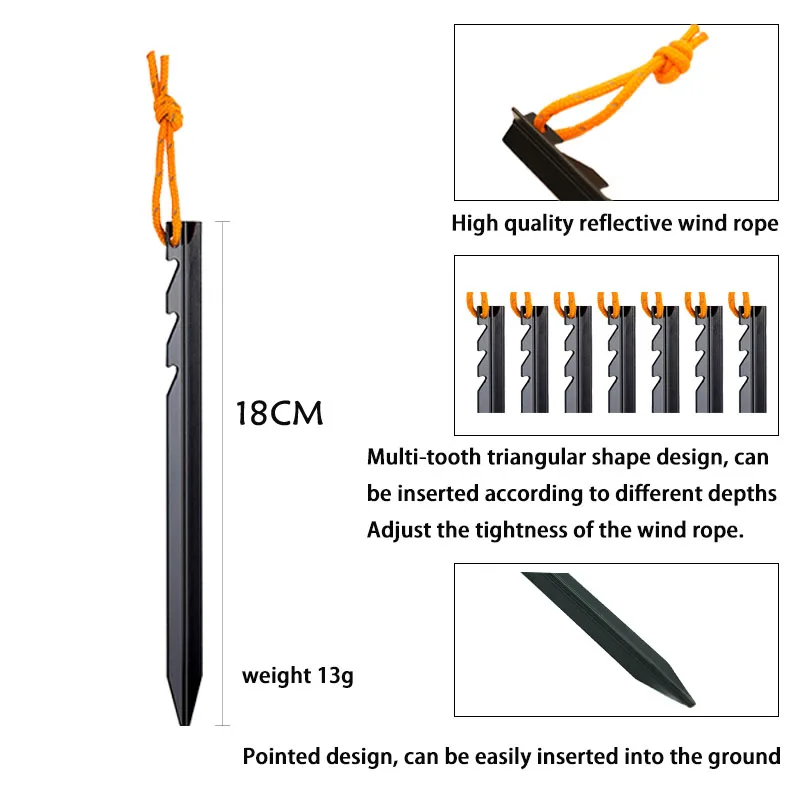 12-Pack Heavy Duty Aluminum Tent Stakes