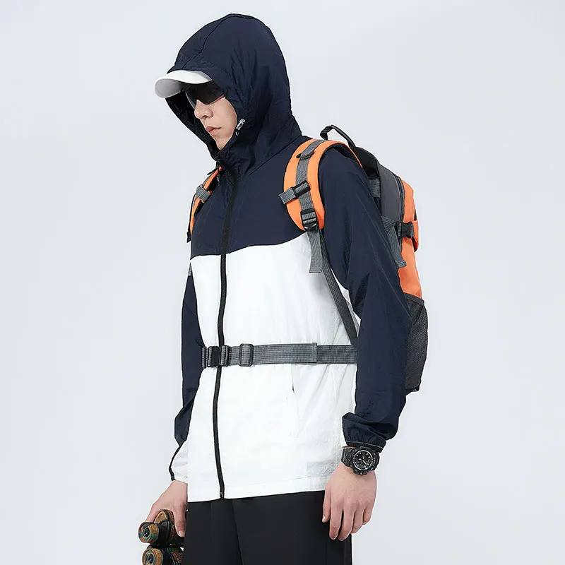 

UPF50+ Summer New Skin Coat Thin Loose Breathable Sun-protective Outdoor Casual Sports Jacket Men Major Travel Camp Outwear Man