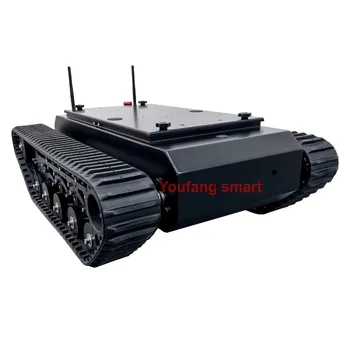 50 kg di carico TR500 Carro armato RC Telaio cingolato in gomma Motore DC Sospensione in acciaio al carbonio Sistema STM32 Auto robot per serbatoio RC per maniglia FS