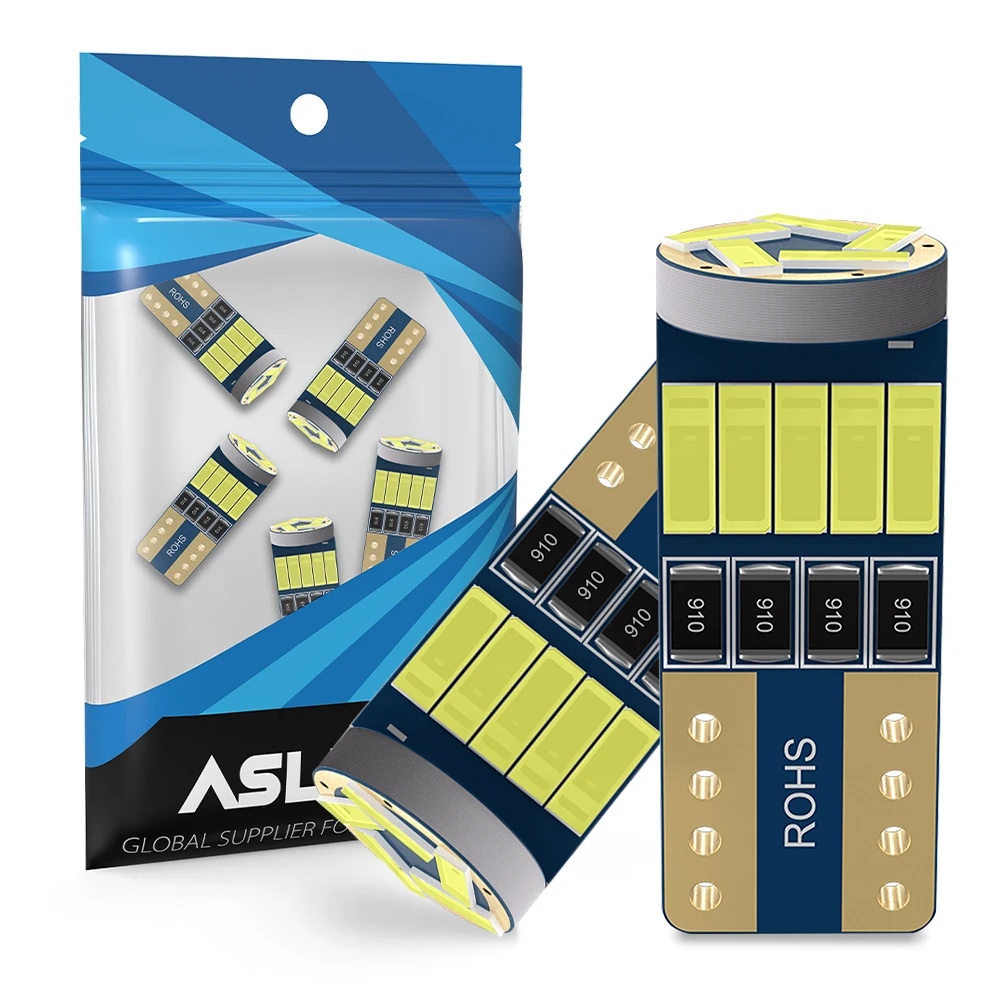 

2PCS T10 W5W 194 168 LED 4014 15 SMD 12V 6000K Canbus White Amber Car Clearance Wedge Side Light Interior Dome Reading Lamps