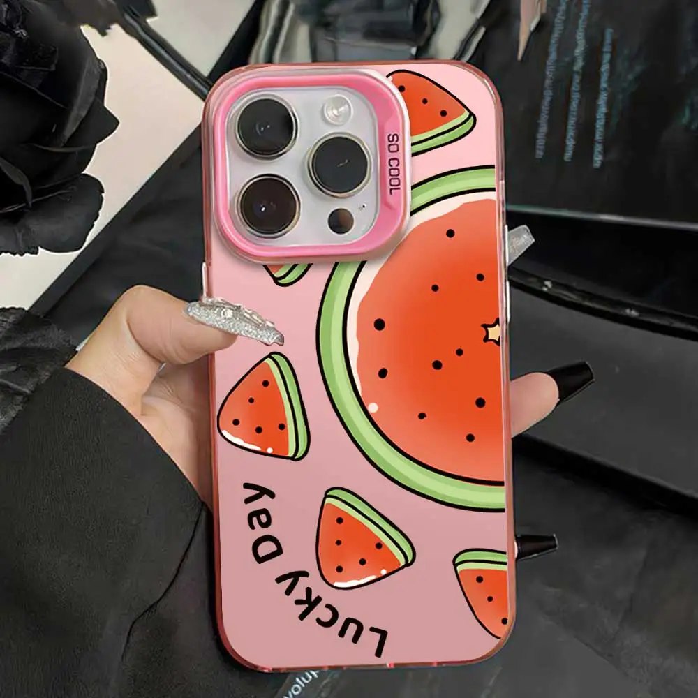 Sweet Fruit Silver IMD Matte Phone Case Cover