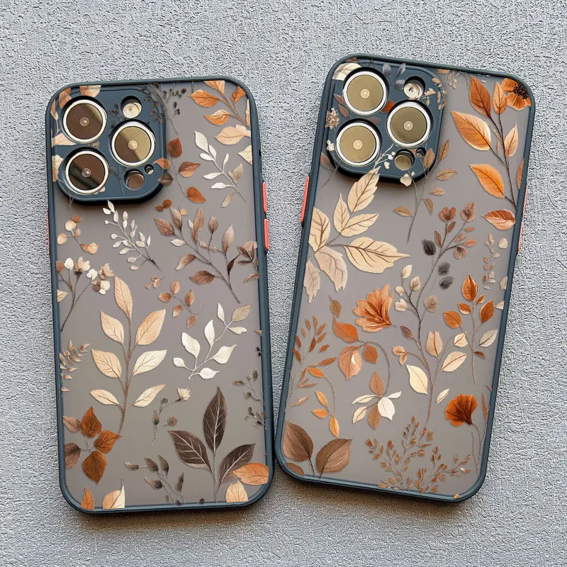 Elegant Yellow Fallen Leaves Phone Case Design