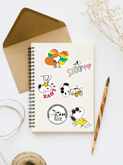 50pcs Dog Snoopy Graffiti Water Cup Luggage Laptop Handbook Waterproof Sticker 4