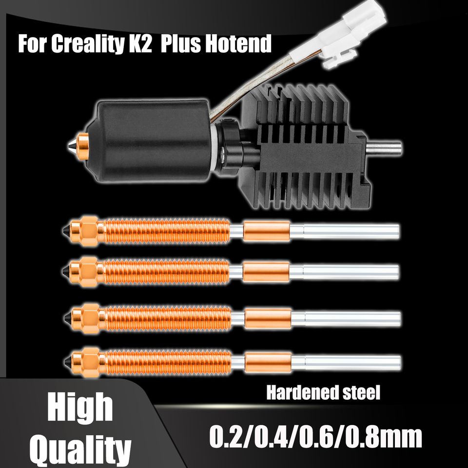 For Creality K2 Plus Hotend Ceramic Heating Block Kit 0.4mm All-metal Integrated Quick swap Nozzle 350°C for Creality K2P Combo