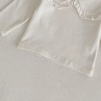 New autumn baby clothing, 0-3 year old girl t-shirt, doll neck long sleeved base shirt, versatile long sleeved T-shirt top 6