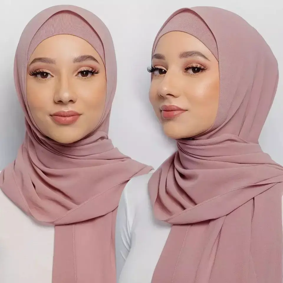 Bonnet écharpe avec structure détaillée pour femme, Hijab musulman, mode  décontractée, indispensable pour les femmes modernes, acheter 3 payer 2 -  AliExpress