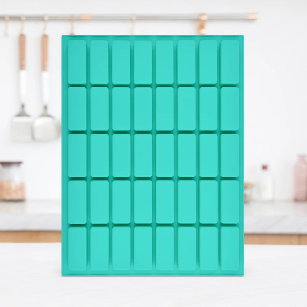 Silicone Mold 40 Cavity Rectangle Soap Bar Mold Silicone Mold For DIY Home Soap Making Small Molds