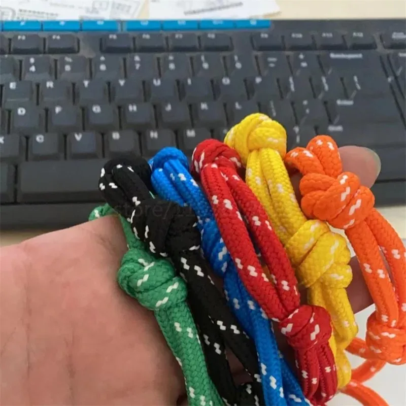 Simple personality macaroon nylon rope braided bracelet