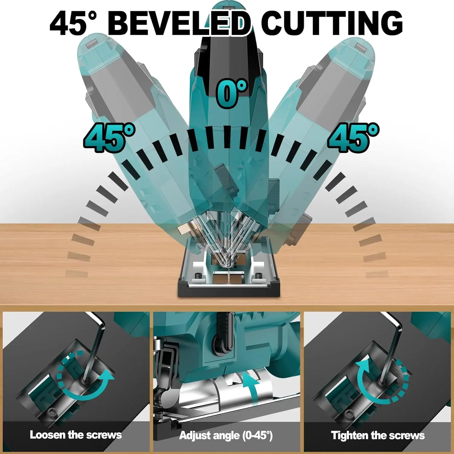 1000W Cordless Electric Jig Saw for Makita 18V Battery Variable Speed 3 Position Orbital Setting Cordless Jigsaw Tool