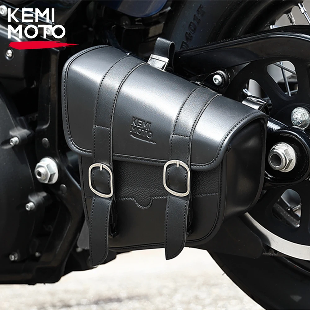 Bolso Individual Para Brazo Oscilante Harley Softail - Modelo DV9K, Color Negro, Resistente Al Agua