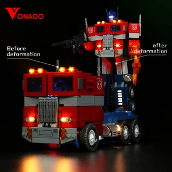Vonado LED Light Kit For Ideas 10302 Optimus Prime Autobot Building Blocks Children Truck Toys Lamp Set Only Lighting No Model