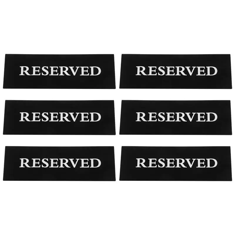 Reserved Seating Signs 6pcs Wedding Party Triangle Hotel Restaurant Reservation Table Placement Reminder Board mini chalkboard signs