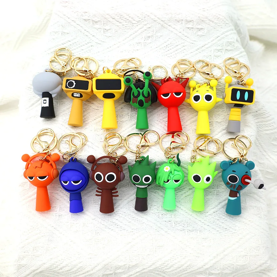 Game Sprunki Keychain Cartoon Cute Sprunki Oren Raddy Doll Keyring For ...