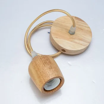 الشمال قلادة خشبية ضوء الحديثة مصباح معلق لغرفة المعيشة المطبخ إضاءة المنزل ديكور الإنارة مصابيح متدلية من الخشب الصلب - Image 4