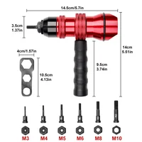 Electric Rivet Nut Gun Adapter, Home DIY Rivet Nut Riveting Tools, M3 M4 M5 M6 M8 M10 Riveting tools, Cordless Riveting Machine 2