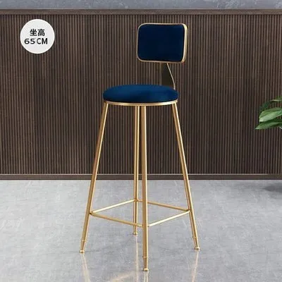 Velour Fabric Dining Chair Luxury Shower Camping Kitchen High Bar Chair High Kitchen Stool Cadeiras De Jantar Designer Furniture 65cm