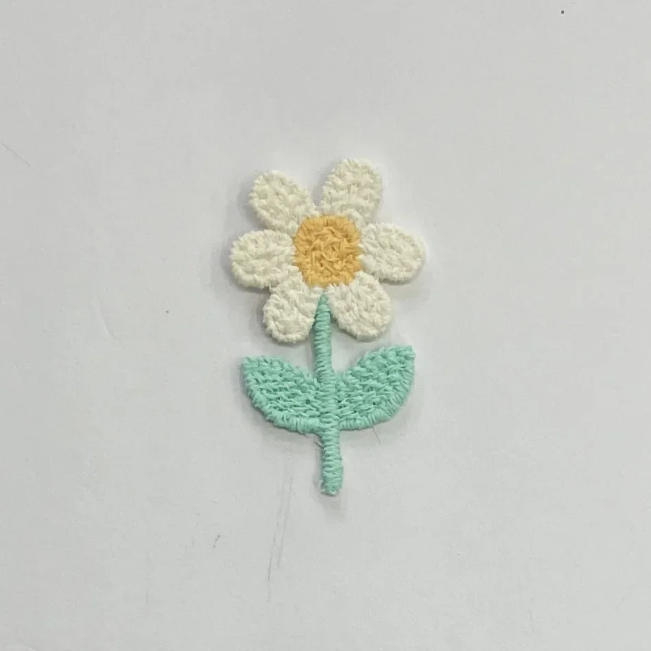 DIY Clothing Accessories Knitted Flower Embroidery Daisies Ins Fun Children's Headwear Hair Ledger Bow Tie Hair Band Brooch