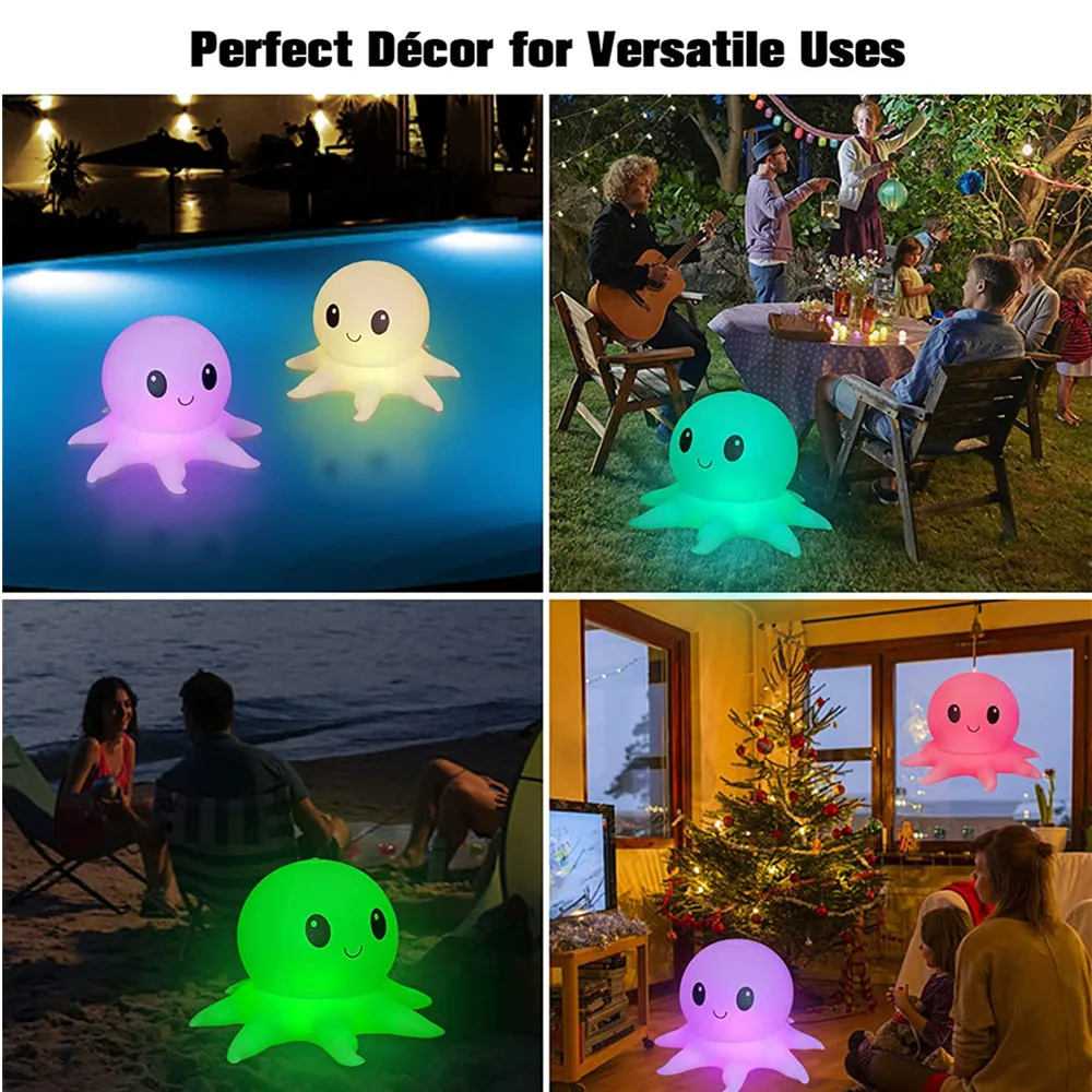 Solar Floating Pool Lights, Remote Controlled, Colorful Inflatable Ball, Octopus, Swimming Pool, Lawn, Garden, Yard ce remote controlled robot various terrain cutting width 540mm track remote control lawn mower