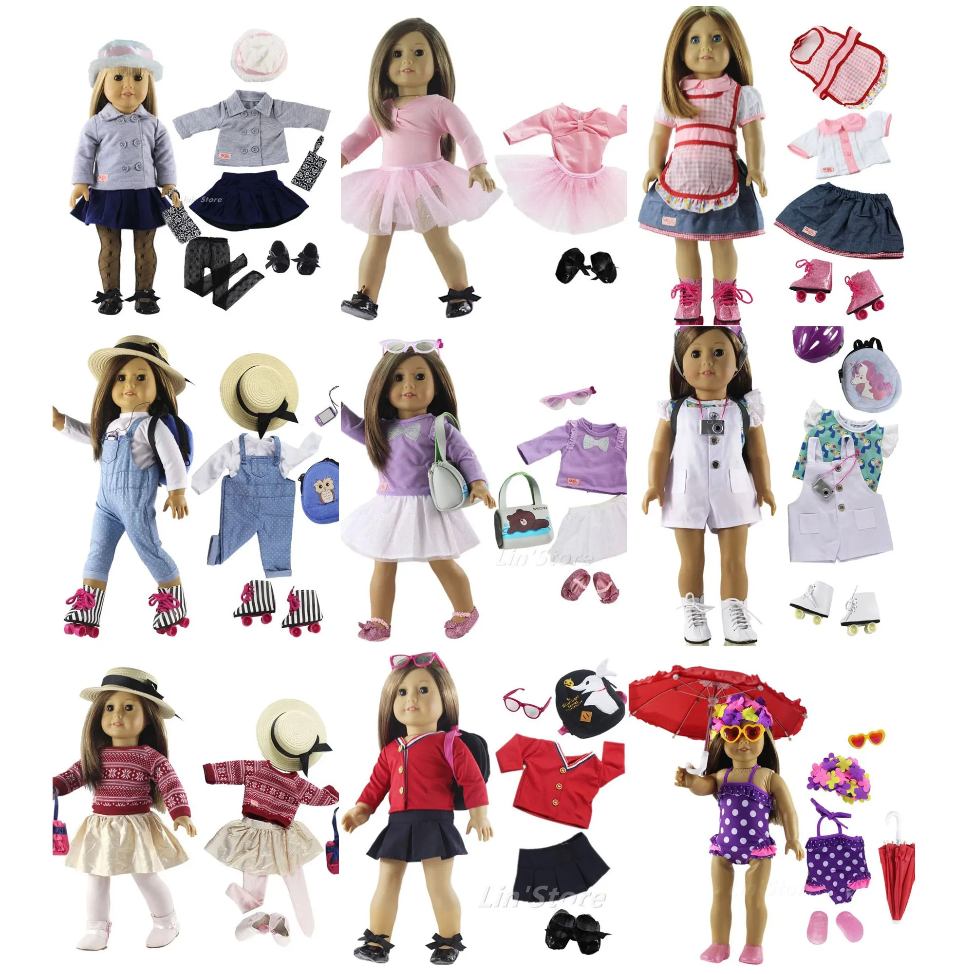 

Many Style for Choice 18 inch Doll Clothes for American Doll or Our Generation Doll,18 inch doll accessories #4