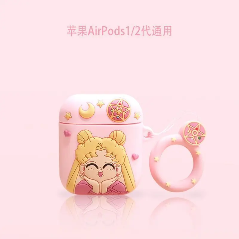 Creative cute cartoon Sailor Moon airpods 1//2 bluetooth silicone