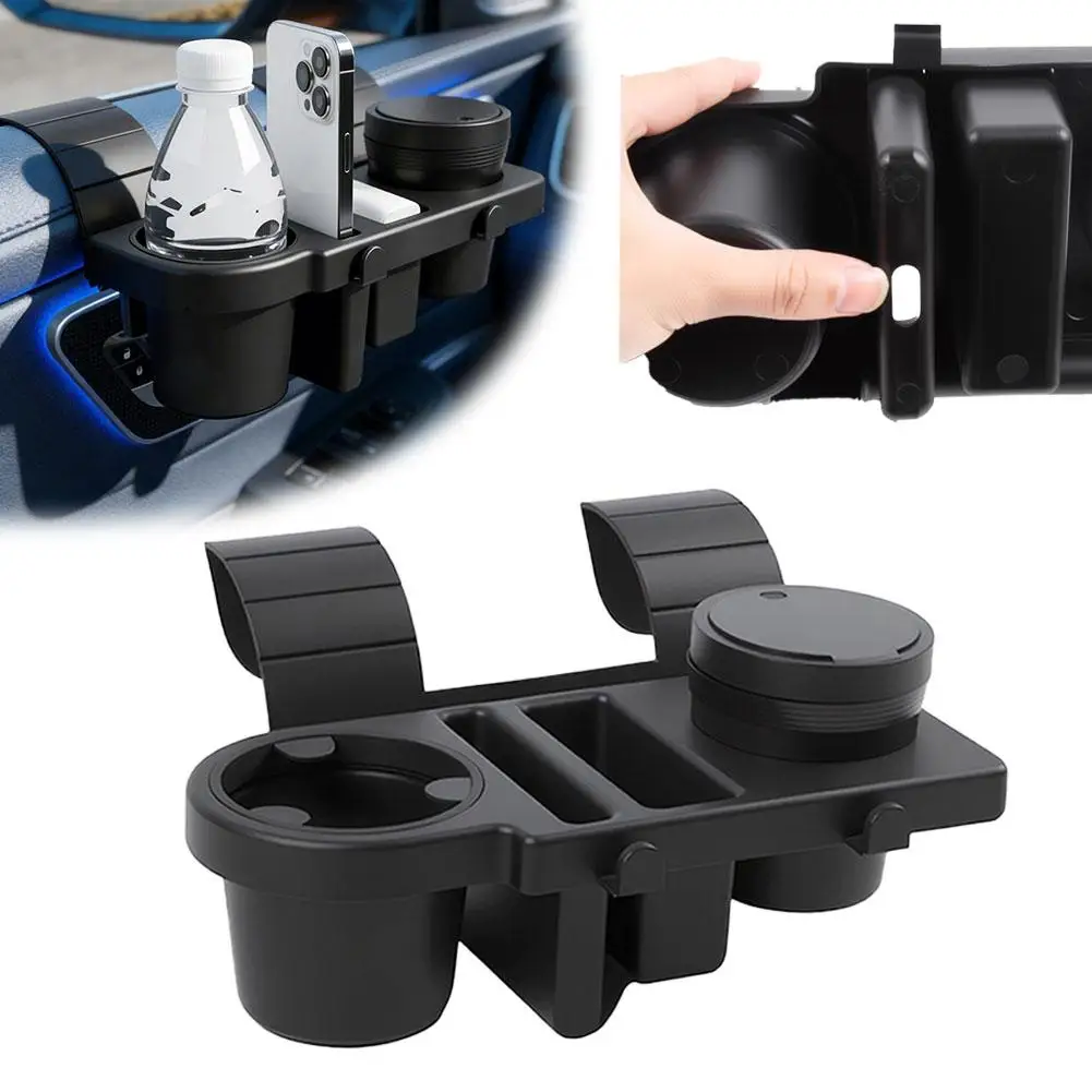 Tragbarer Auto-Türgetränkehalter Multifunktionaler Auto-Fenster-Organizer Handy-Aufbewahrungsbox Getränkehalter mit Aufhängehaken – Detail 10