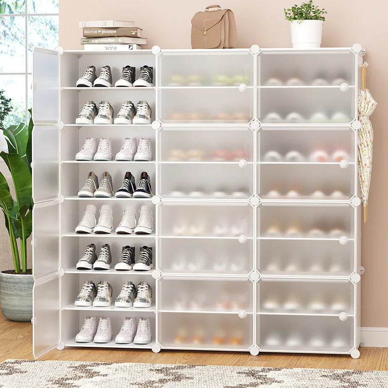 

Shoe Shelf Entrance Large-capacity Organizer Space-saving Dormitory Multi-layer Dust-proof Shoe Cabinet Library Furniture L