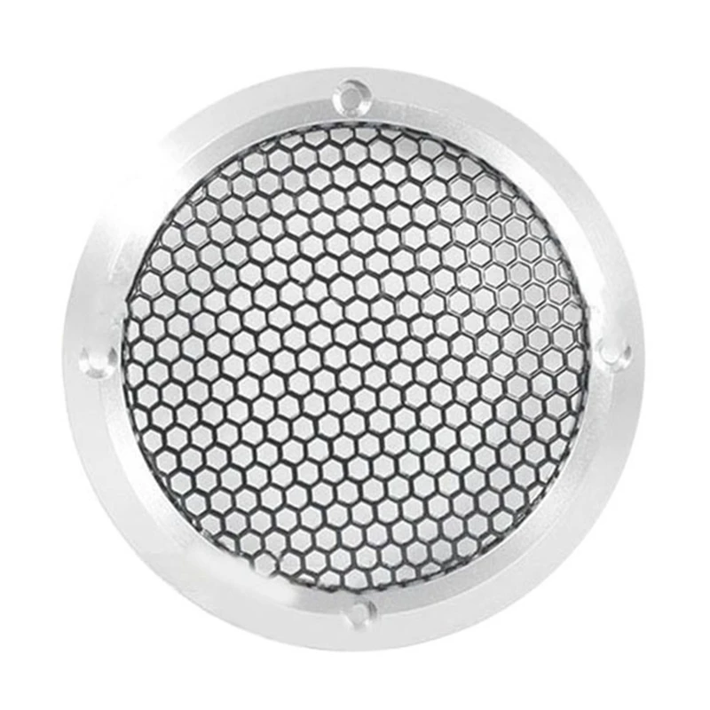 Aluminum Car Tweeter Speaker Grill Cover Full Metal Mesh Grille for Audio Enhancement 3.5Inch