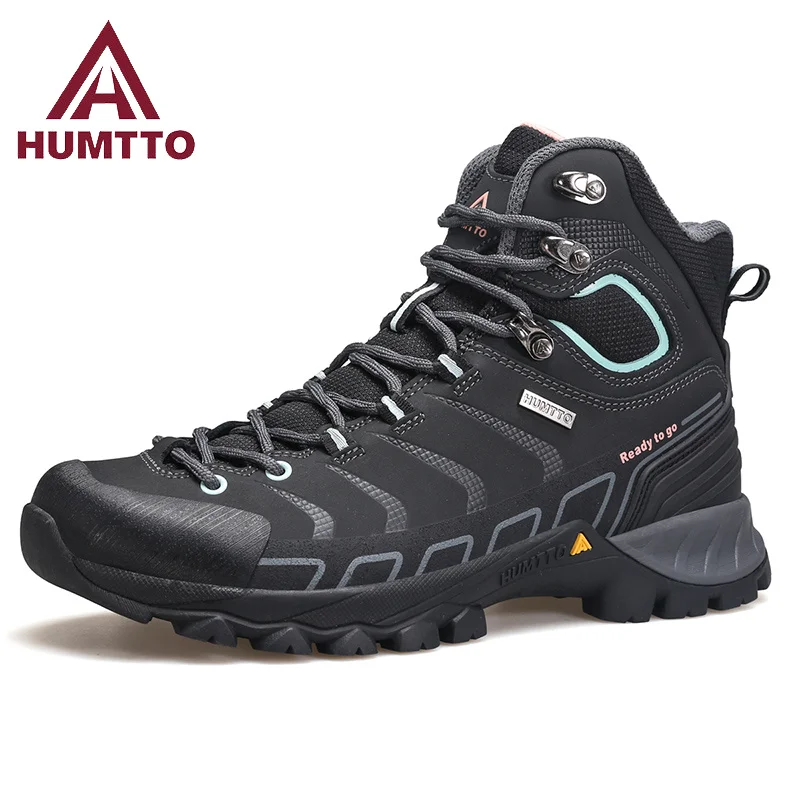 

HUMTTO Waterproof Boots for Women Luxury Designer Hiking Shoes Outdoor Climbing Sneakers New Leather Trekking Womens Ankle Boots