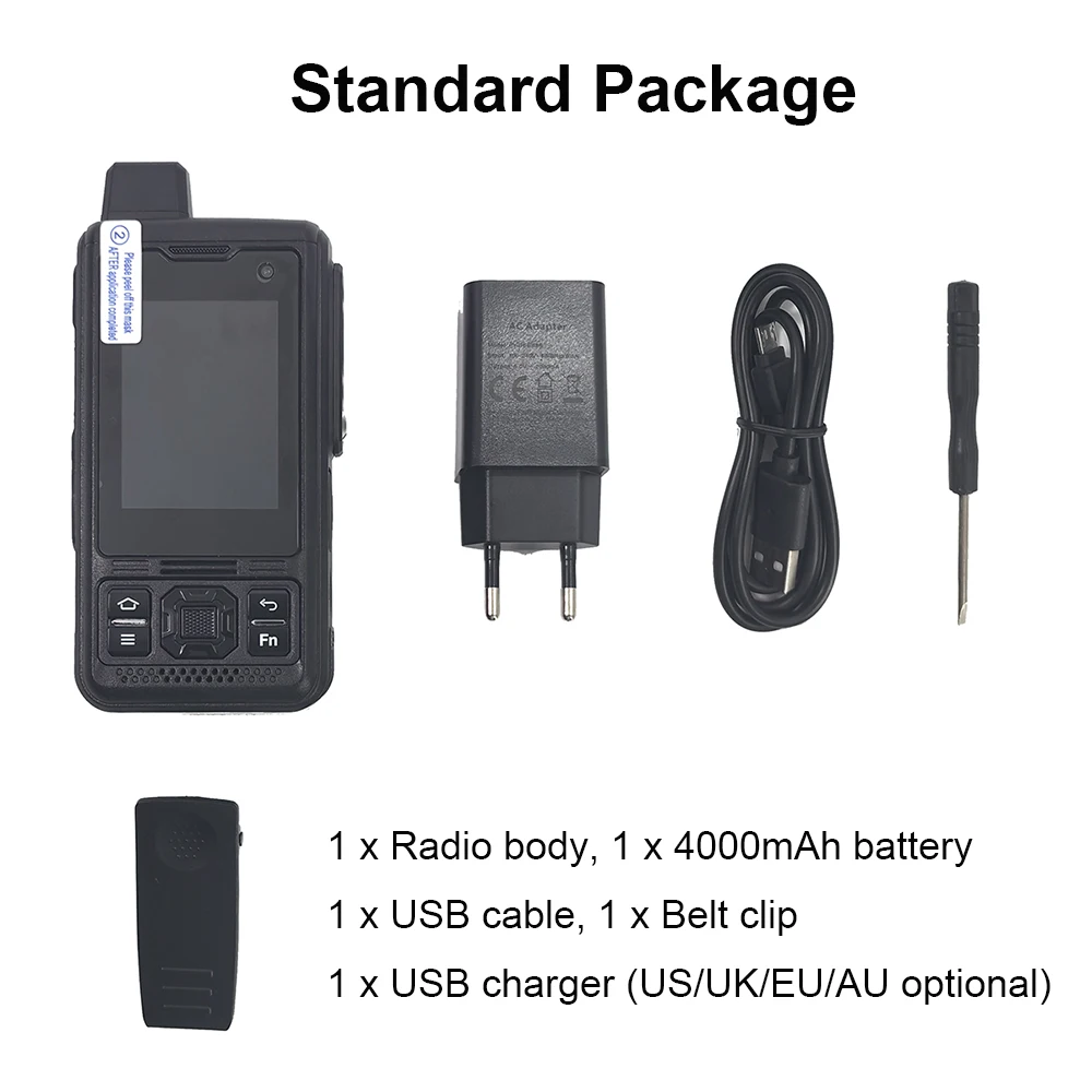 UNIWA B8000 Android 8.1 4G Network Radio With GPS WIFI POC Walkie Talkie 2.4Inch