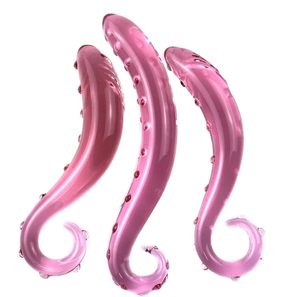 Pink Hippocampus Glass Dildo Realistic Dildo Sex Adults Toys Long Butt Plug Sex Toy Women Glass Anal Plug Adult Toys Sex Toys