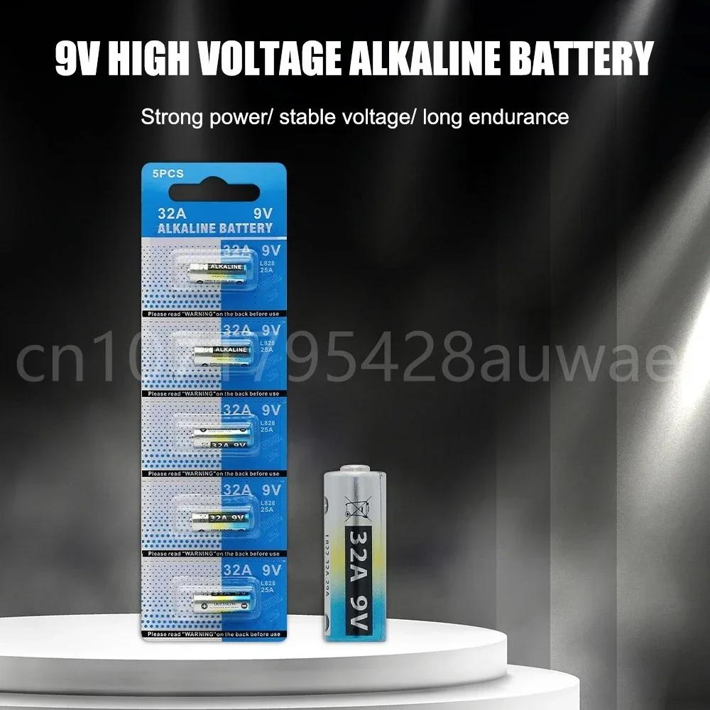 Alkaline Battery 5PCS 9V 32A Primary Dry Batteries LR32 29A L822 For Car Key Remote Control PVC Packing