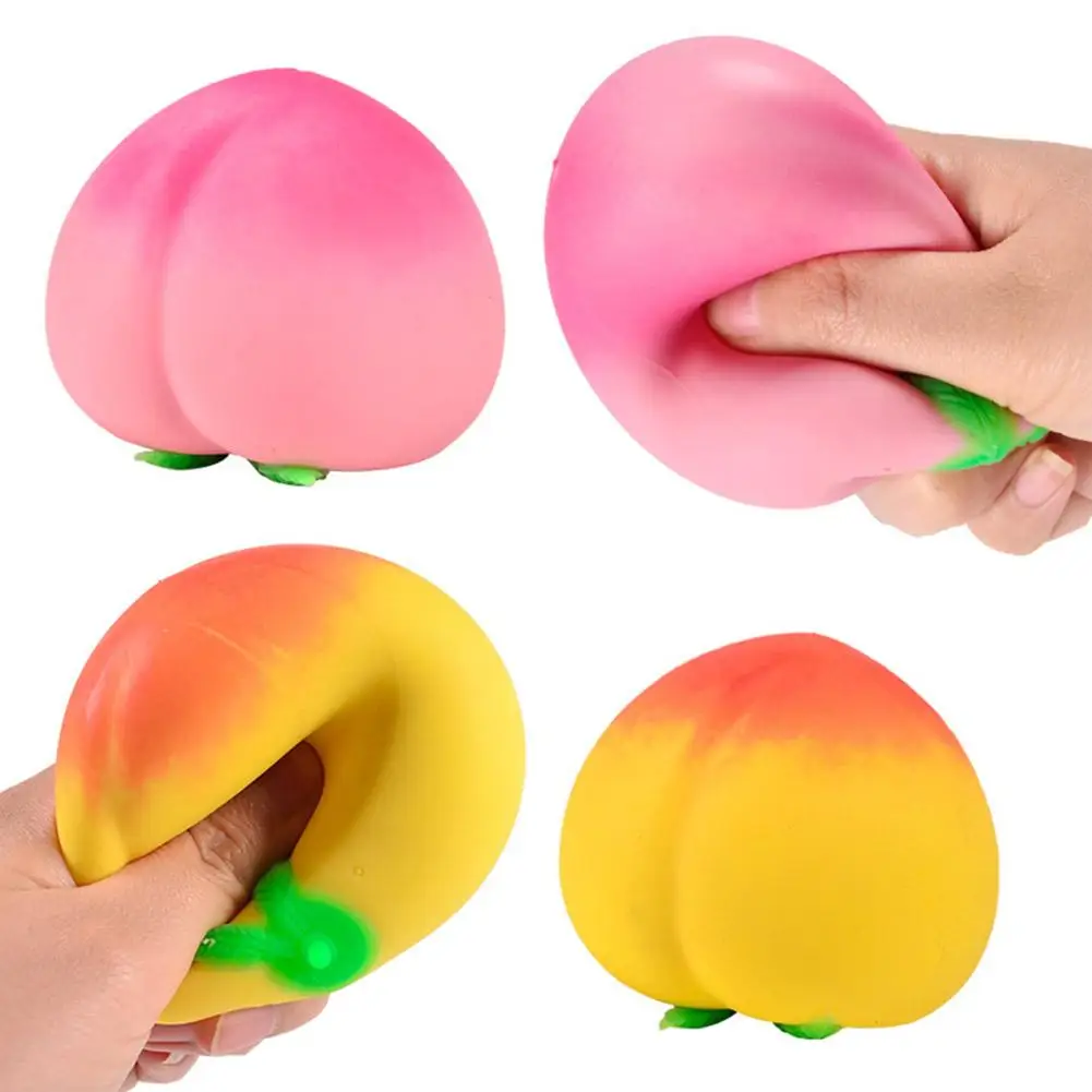 Rosa Pfirsich Anti-Stress Spielzeug Langsam Aufsteigendes Frucht-Knautschspielzeug Spaßiges Design Quetschbare Geschenke – Detail 1