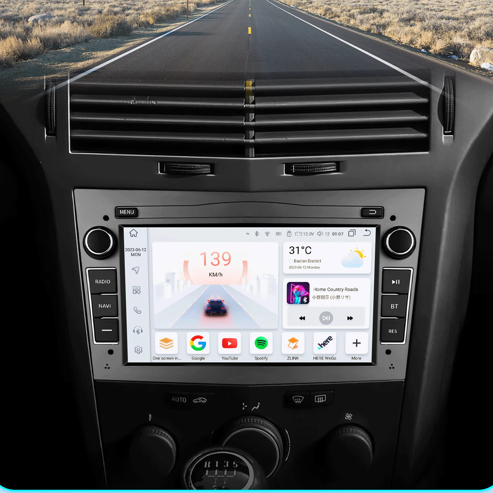 Hizpo Carplay 4G AI Android 14 Radio de coche para Opel Astra H G J Antara Vectra C B Vivaro Corsa C D Zafira B reproductor Multimedia GPS 5