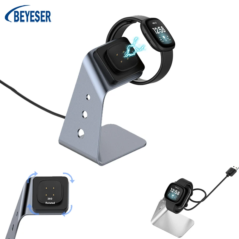 

USB Fast Charge Stand For Fitbit Versa3/Fitbit Sence Smart Watch Charging Cable with Chip Protection Power Adapter Charging Dock