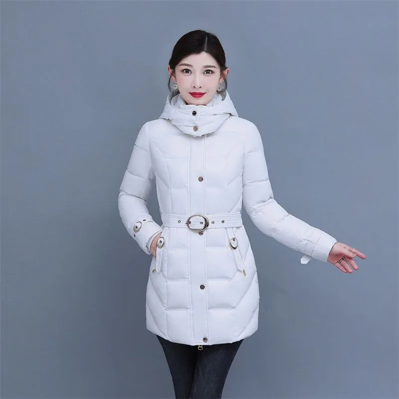 2023 New Women Down Jacket Winter Coat Female Keep Warm Thick Parkas Loose Long Outwear Top Grade Fashion Hooded Overcoat S-4XL