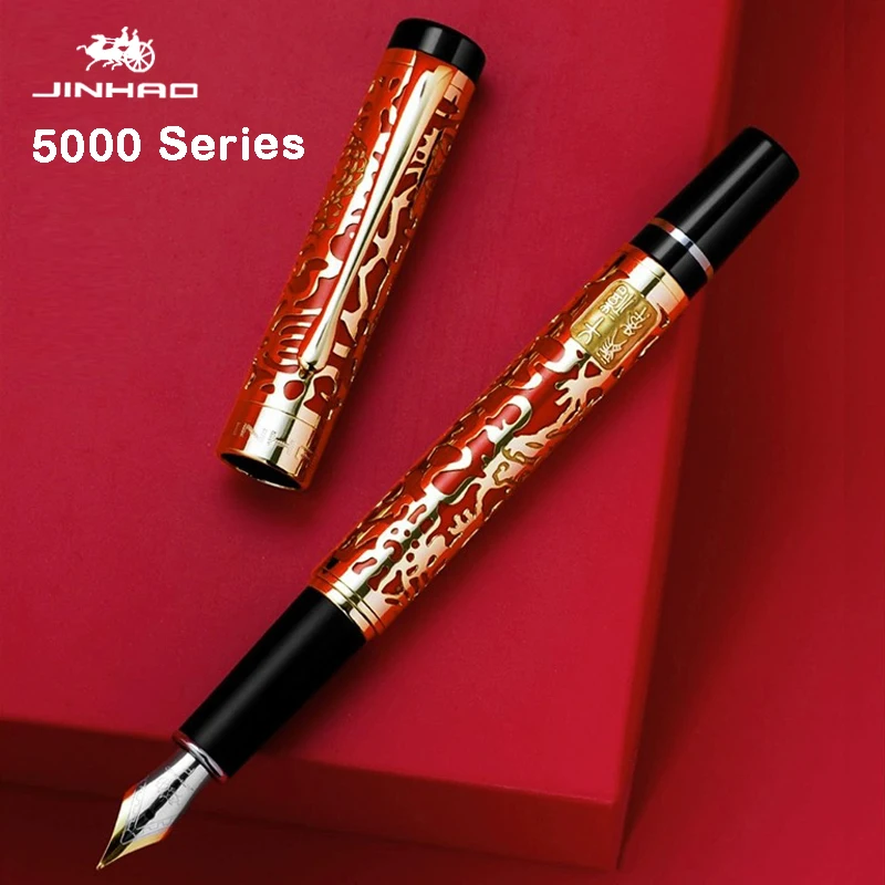 Calligraphy Pens Jinhao 5000 Fountain Pen Jinhao 5000 Fountain Pen Jinhao  5000 Vintage Luxury Metal (Plastic